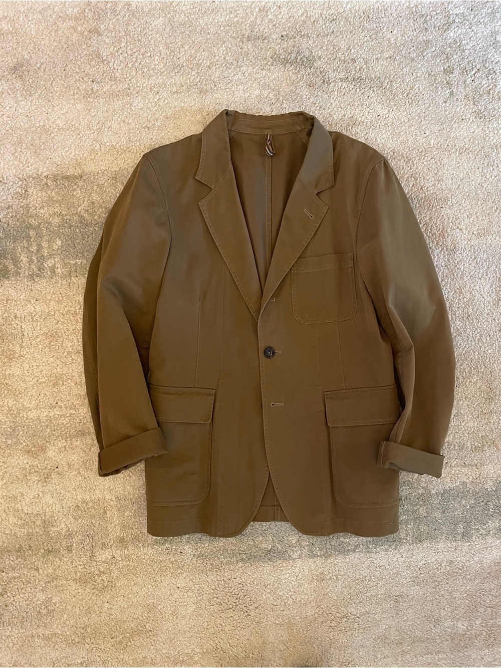 Drake's Khaki Cotton Twill Games Blazer Mk 1 40R